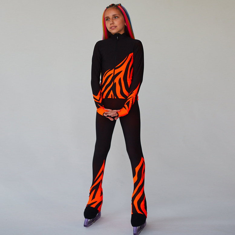 Thermal set/outfit “Zebrano orange” Black