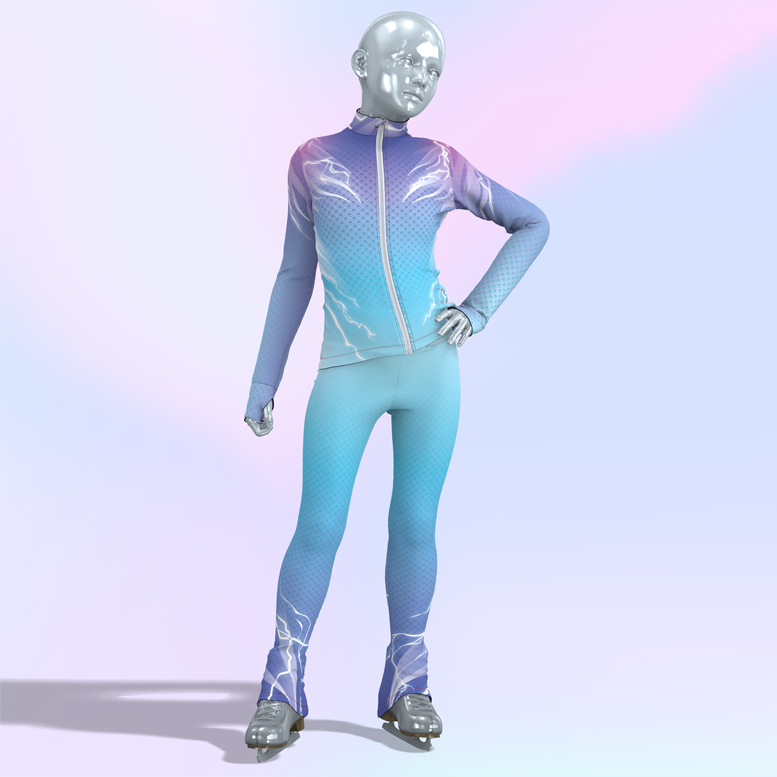  IceDress Figure Skating Outfit -Disco (Fuchsia) (AM